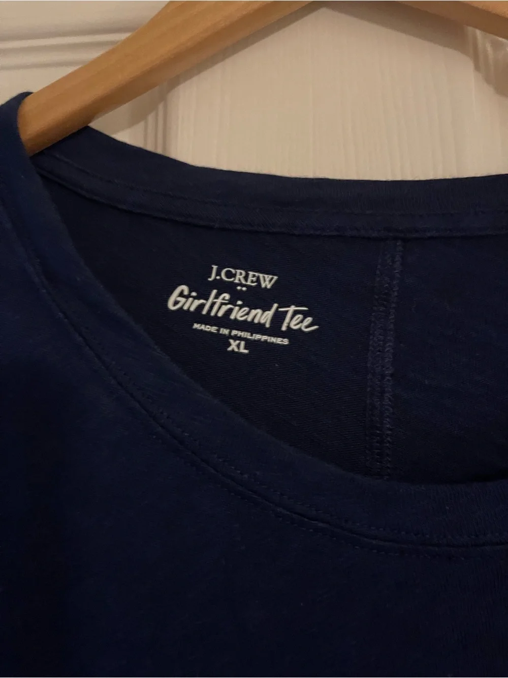 J. Crew Navy Girlfriend Tee